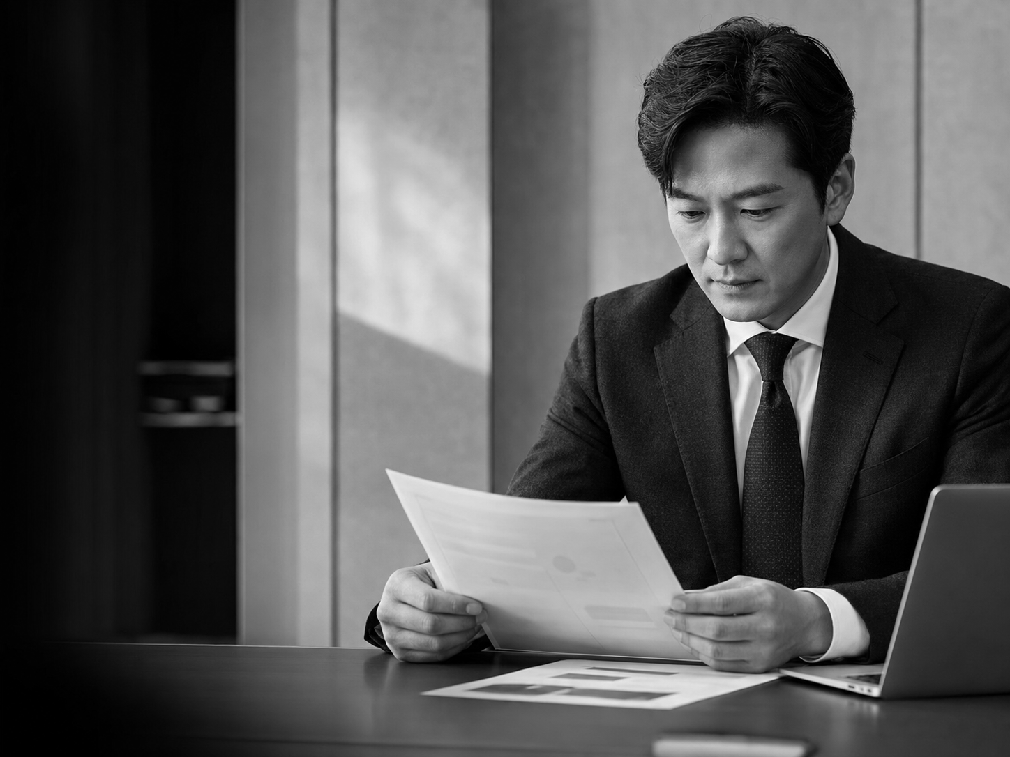 인사 전문가가 지원 서류를 검토하는 이미지